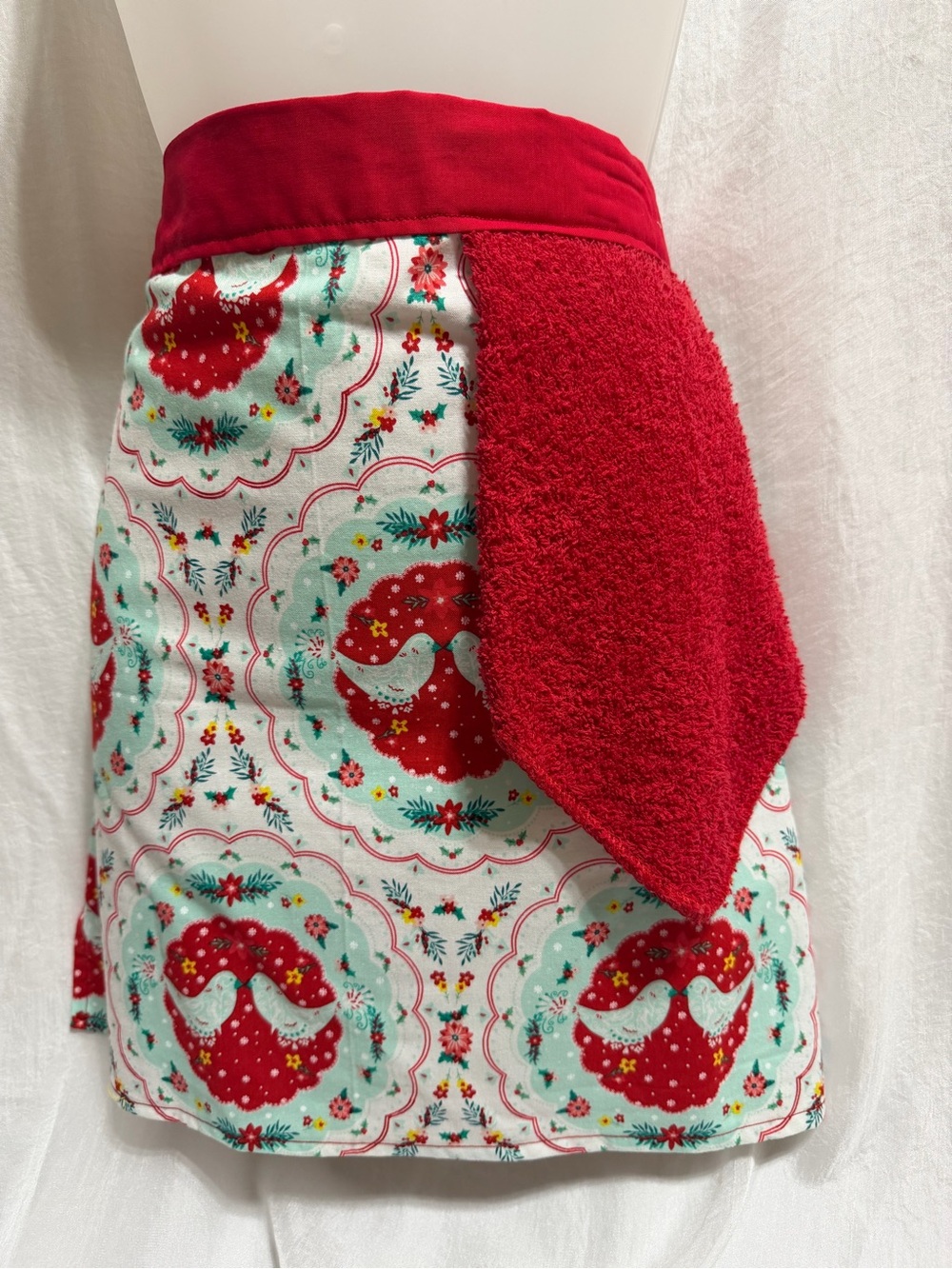 Vintage Retro Inspired Apron with Towel Accent Handmade